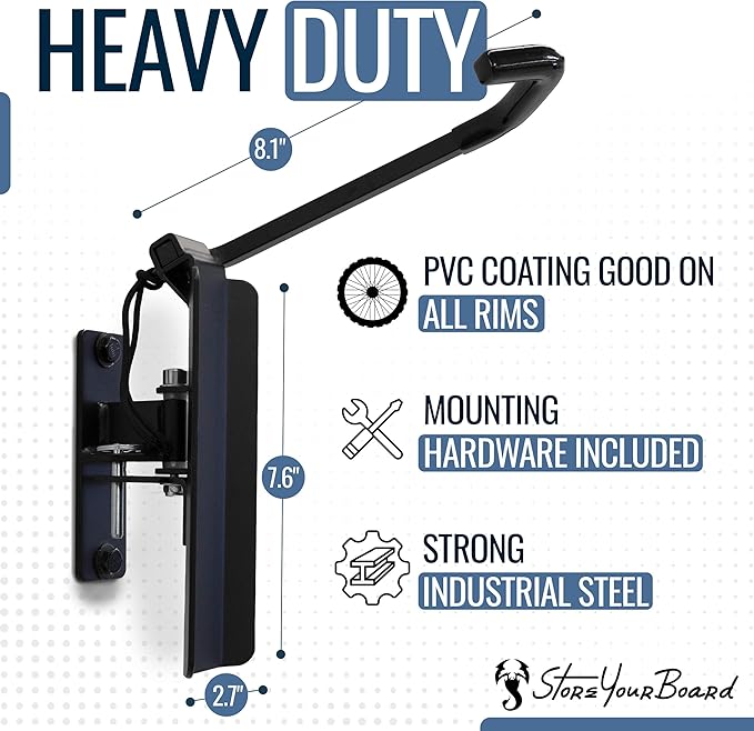 StoreYourBoard Bike Swivel Rack – Wall Mounted Garage Bike Storage, Vertical ...