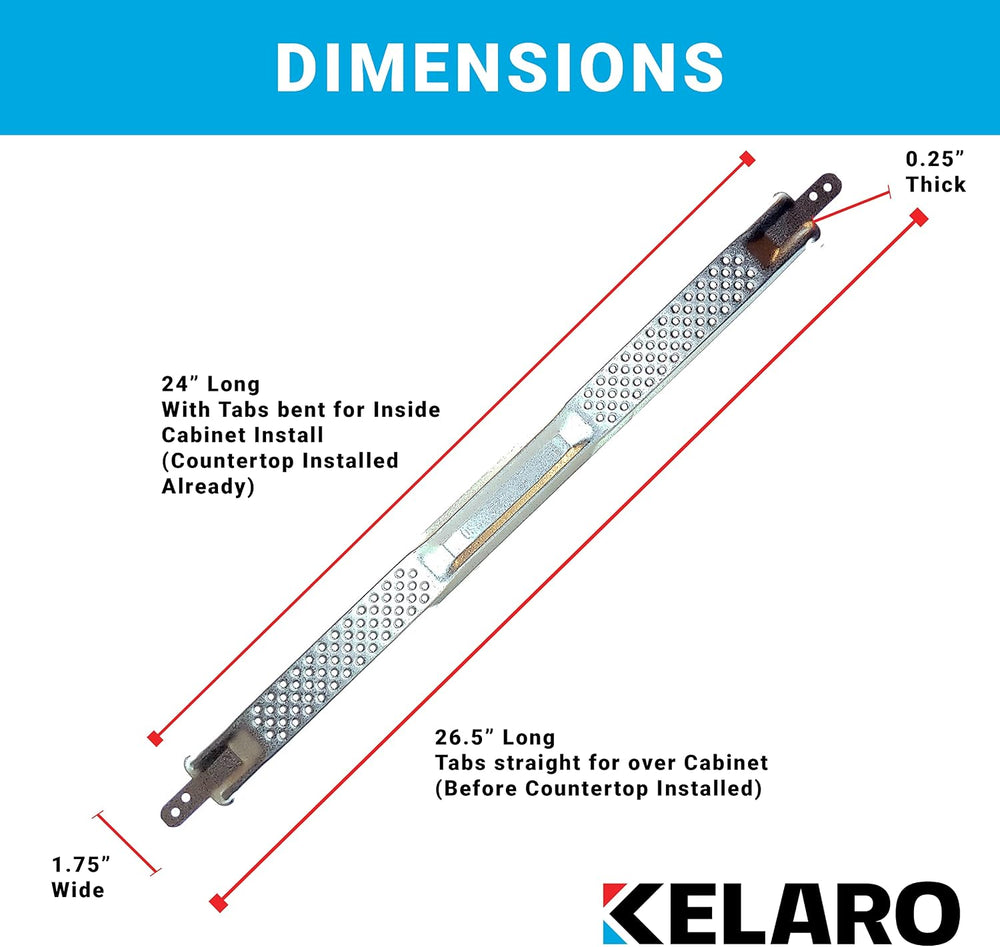 Kelaro EZ Dishwasher Mounting Bracket Kit for Granite and Quartz Countertops ...