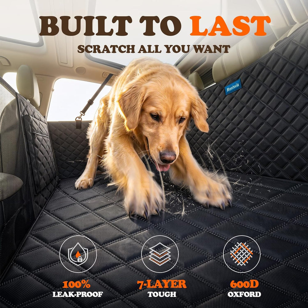 Rorhxia 3-in-1 Dog Car Seat Cover for Back Seat with Road Trip & Daily Mode