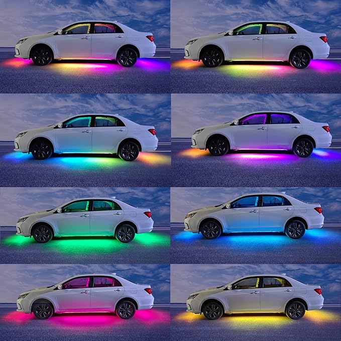 Underglow Led Lights for Cars, Waterproof Underglow Kit for Cars (6 pcs)