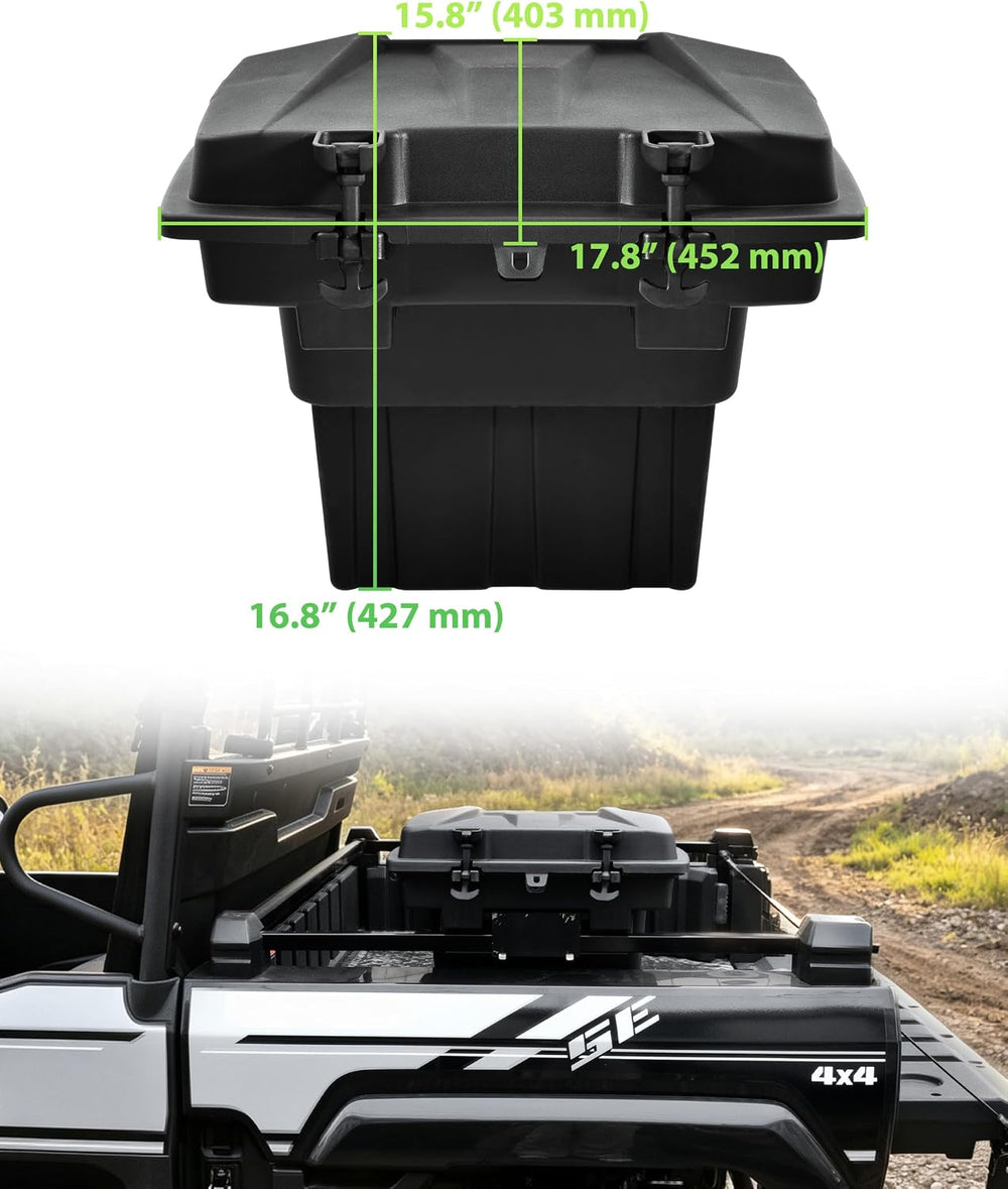 Rear Cargo Box for Kawasaki Mule MX Accessories, Removable Waterproof Storage...