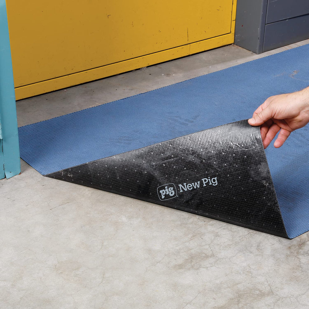 PIG Absorbent Adhesive-Backed Grippy Mat | Absorbs Up to 10.5 Gal Per Roll | ...