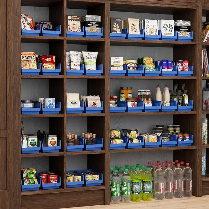 Akro-Mils 30130 Plastic Shelf Bins, Heavy Duty Storage Bins (12-Pk)