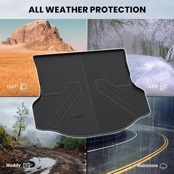 LASFIT Cargo Mat Fit for Toyota RAV4 2013-2018 TPE All Weather RAV4 Hybrid and
