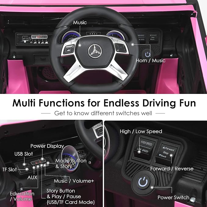 Costzon Ride on Car, Licensed Mercedes-Benz Maybach, 12V Battery Powered