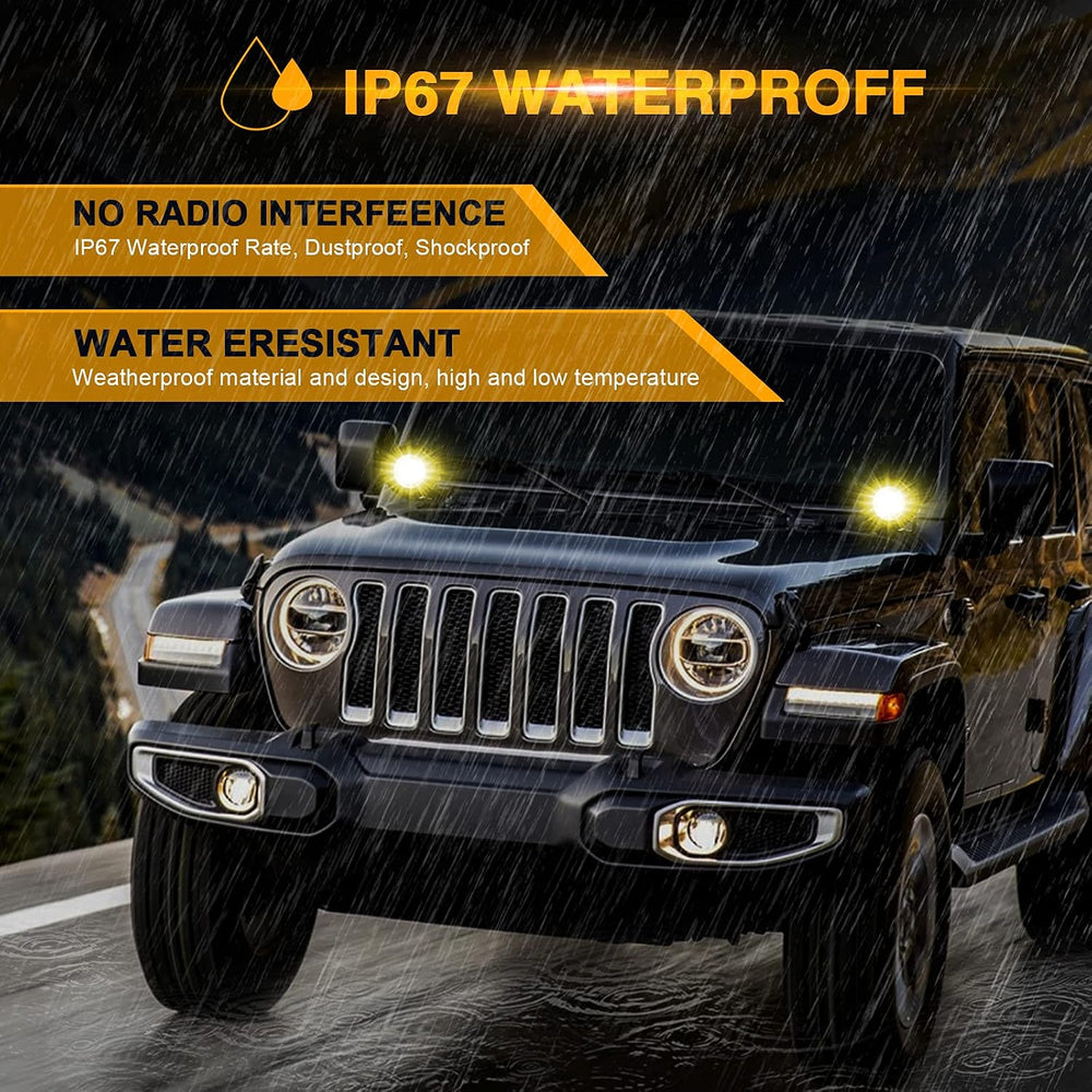 Auxbeam 3.5'' 50W Amber LED Offroad Light 5000LM Round Spot Flood Pod...