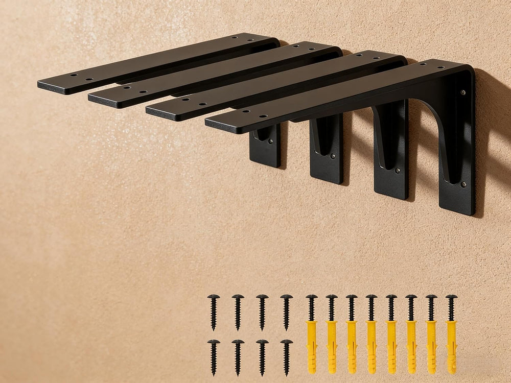 10 inch x 6 inch Shelf Support Bracket Heavy Duty, L Shelf Brackets ,max Load...