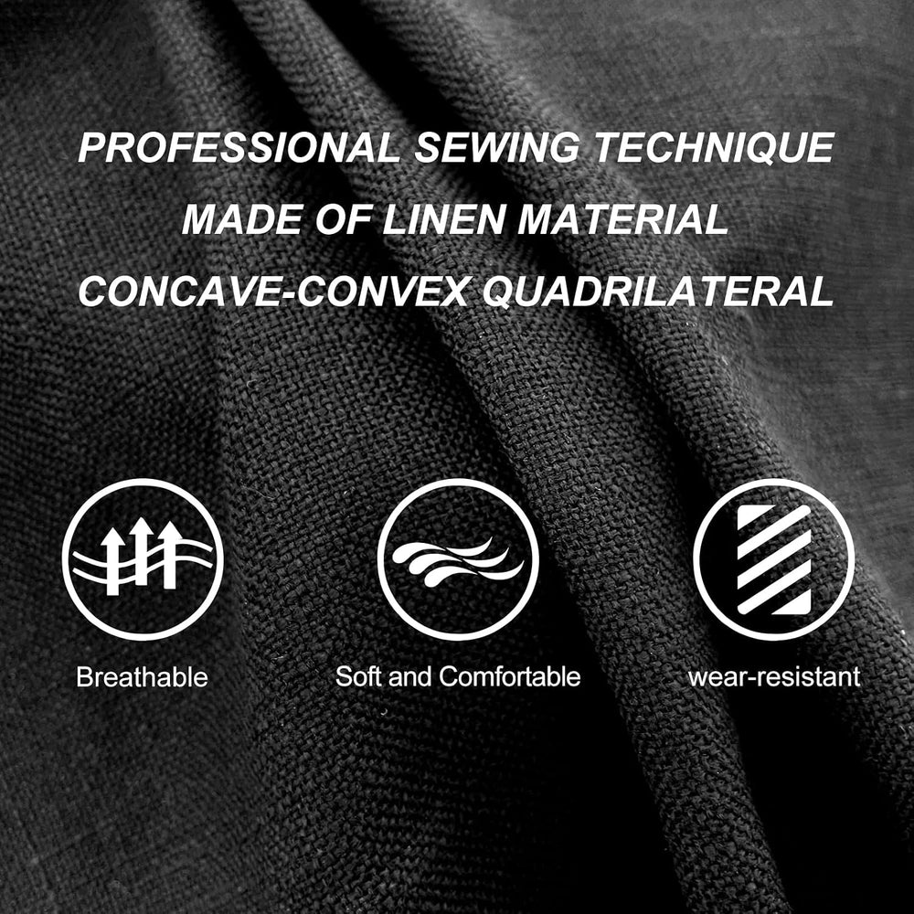BOPUOVRE Linen Front Car Seat Covers Breathable Fabric
