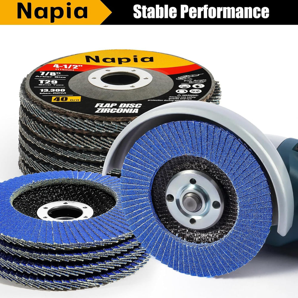 Flap Discs 4 1/2" for Angle Grinder Sanding-Disc - Napia 45pack 4 1/2 Fl...