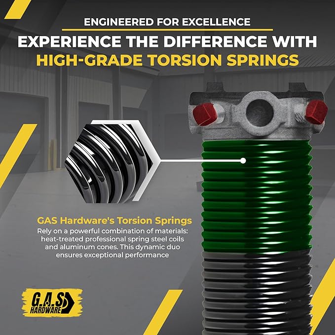 Garage Door Torsion Spring 243x1.75x35 Includes 1” Steel Bearing, Non-Slip
