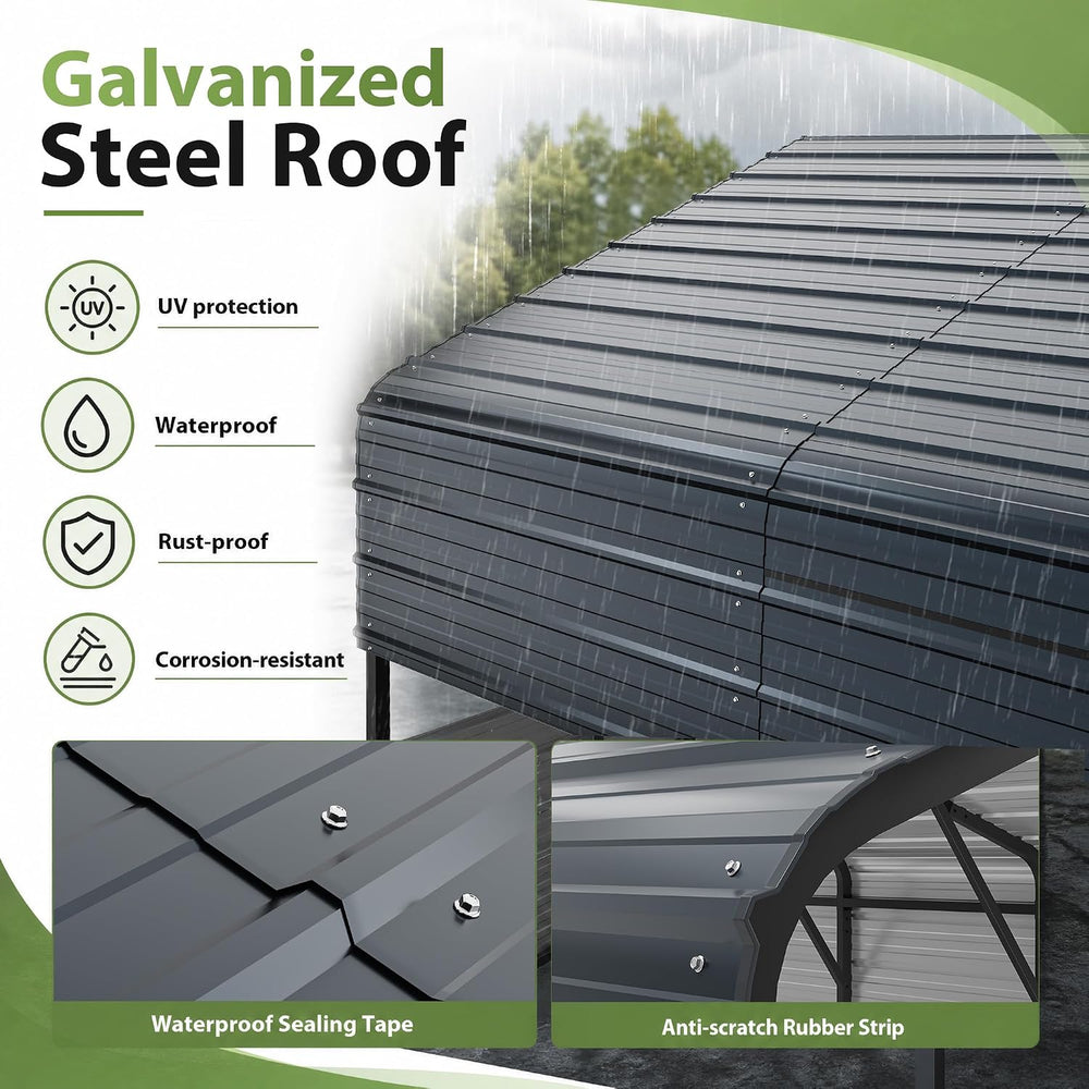 AirWire 14x25x13 FT RV Heavy Duty Metal Carport Canopy