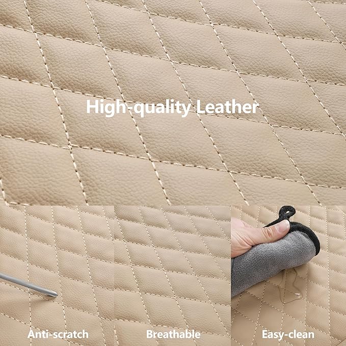 Car Seat Covers, Breathable and Waterproof Leather Seat Covers, Luxury PU (2 ...