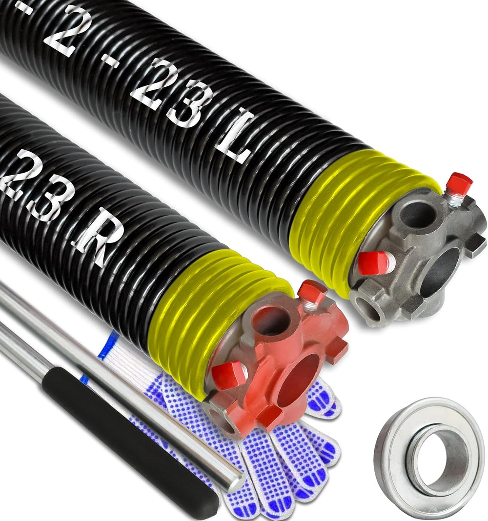 Garage Door Torsion Spring Set, Pair of 2" Electrophoresis Coated Garage...