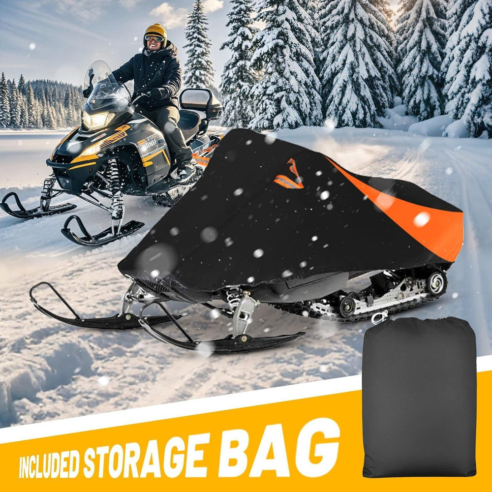 Trailerable Waterproof Snowmobile Cover, Compatible with Polaris Ski Doo Arct...