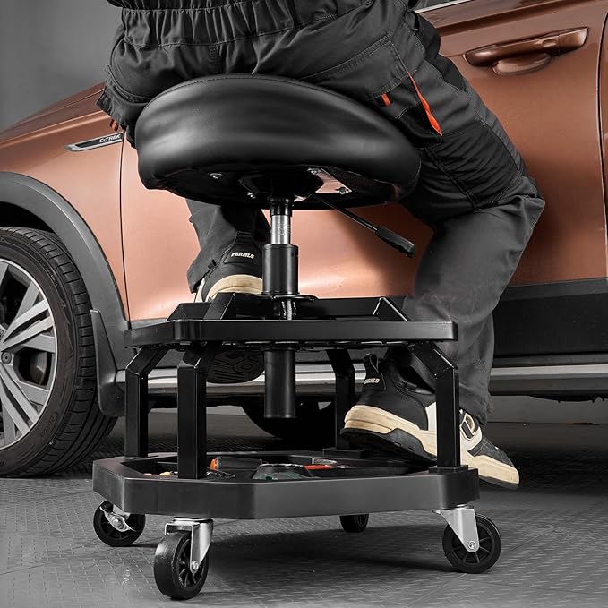 VEVOR Industrial Black Pneumatic Garage Seat/Work Stool