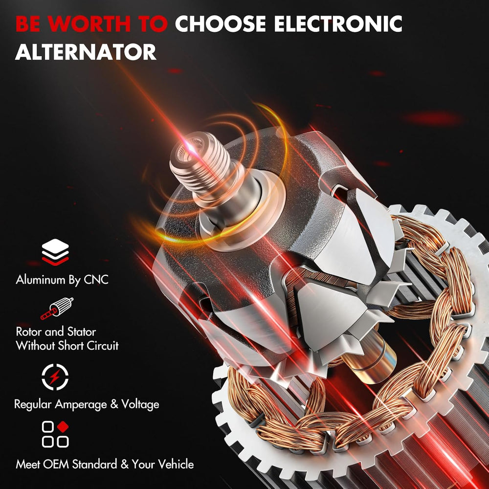 Alternator Chrome 1 Wire Self Exciting Street Rod for GM 305 350 BBC SBC