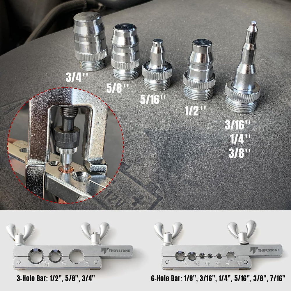 Thorstone 45 Degrees Single Flaring Tool & Swaging Tool Kit for HVAC Tubi...