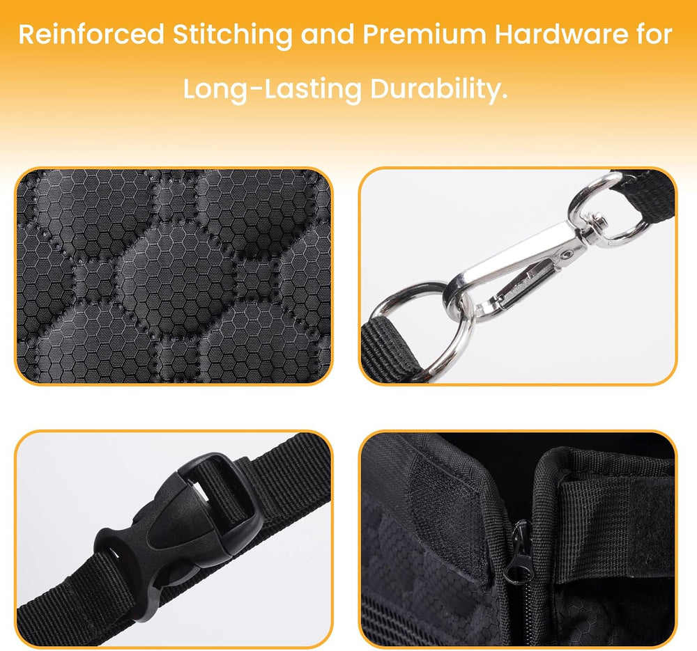 Large Dog Car Seat Half Back Seat Extender with Hard Bottom