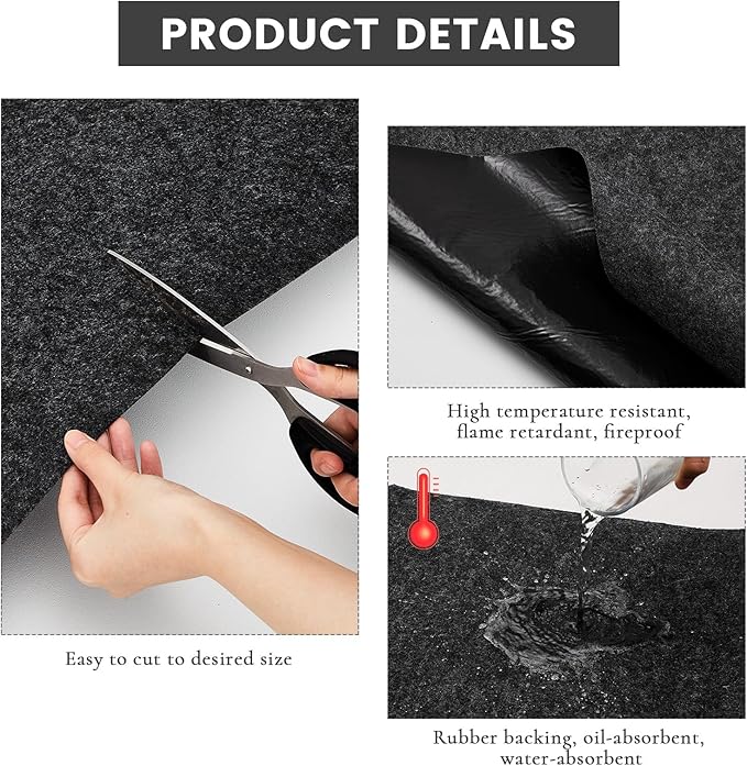 3 Pcs 36 x 60 Inch Oil Spill Mat