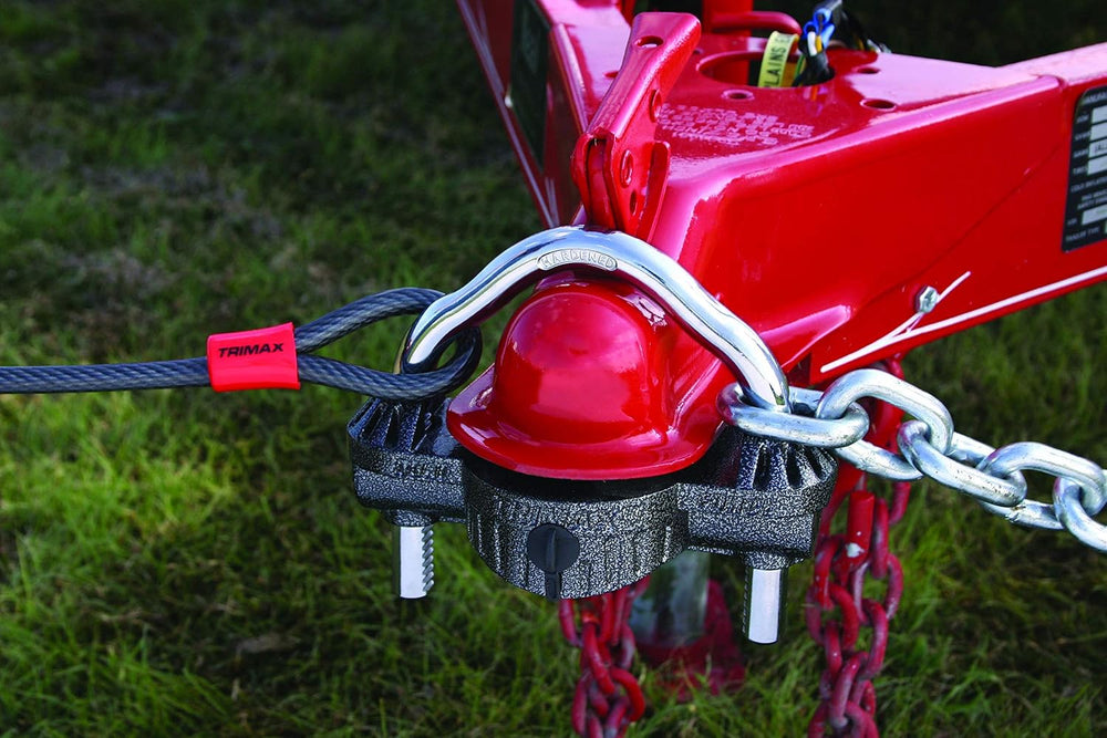 Trimax Premium Universal Die Cast Unattended Trailer Lock, Huge 9/16" Di...