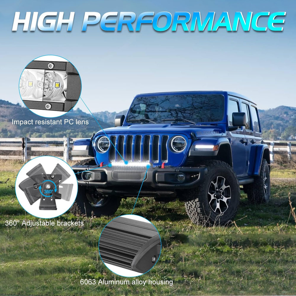 20 Inch LED Light Bar, Niwaker 100W Single Row Light Bar Spot Flood Combo Wor...