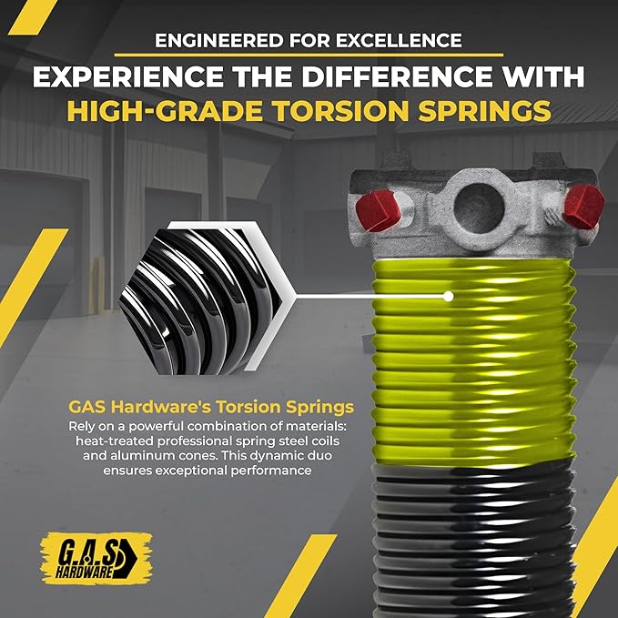 Garage Door Torsion Spring 207x1.75x24 Includes 1” Steel Bearing, Non-Slip