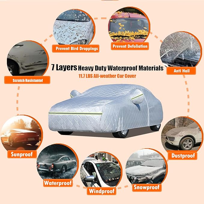 7 Layers Waterproof Heavy Duty Car Covers