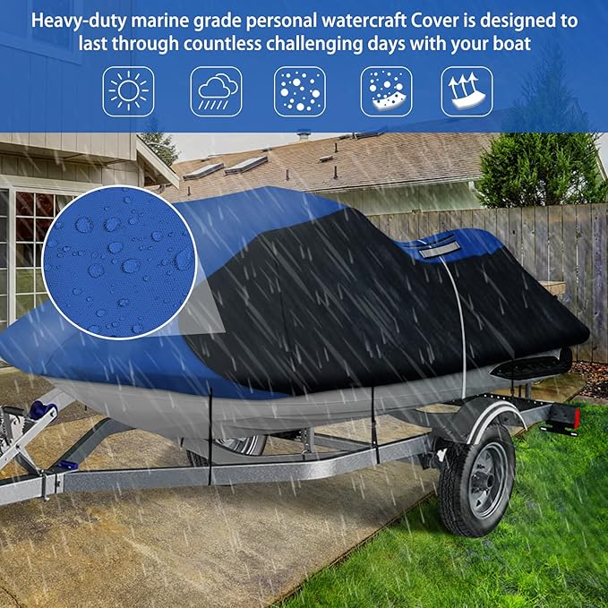 iCOVER Personal Watercraft Cover- Water Proof Heavy Duty Trailerable Jet Ski