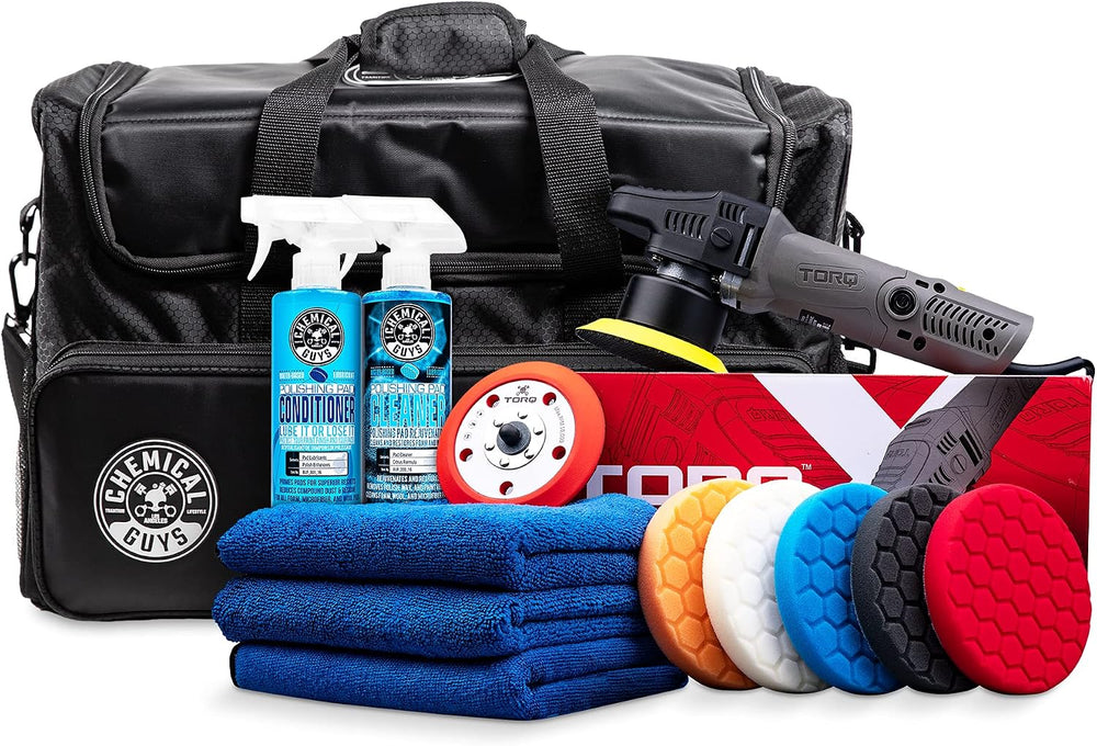 Chemical Guys HOL351 TORQX Random Orbital Polisher Complete Detailing Kit (14...