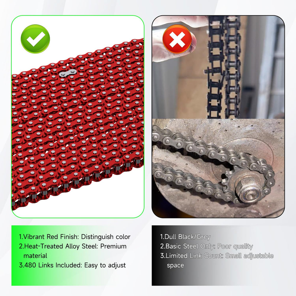 25H Chain 480 Link for Razor MX350 MX500 MX650 Dirt Rocket Bike