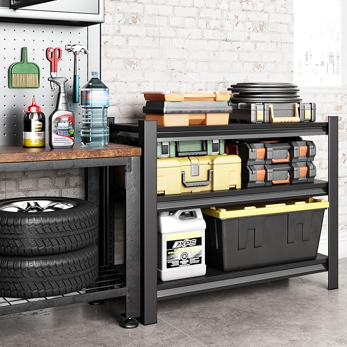 40" W Garage Shelving Heavy Duty，1500LBS Loads Adjustable Garage Storage...