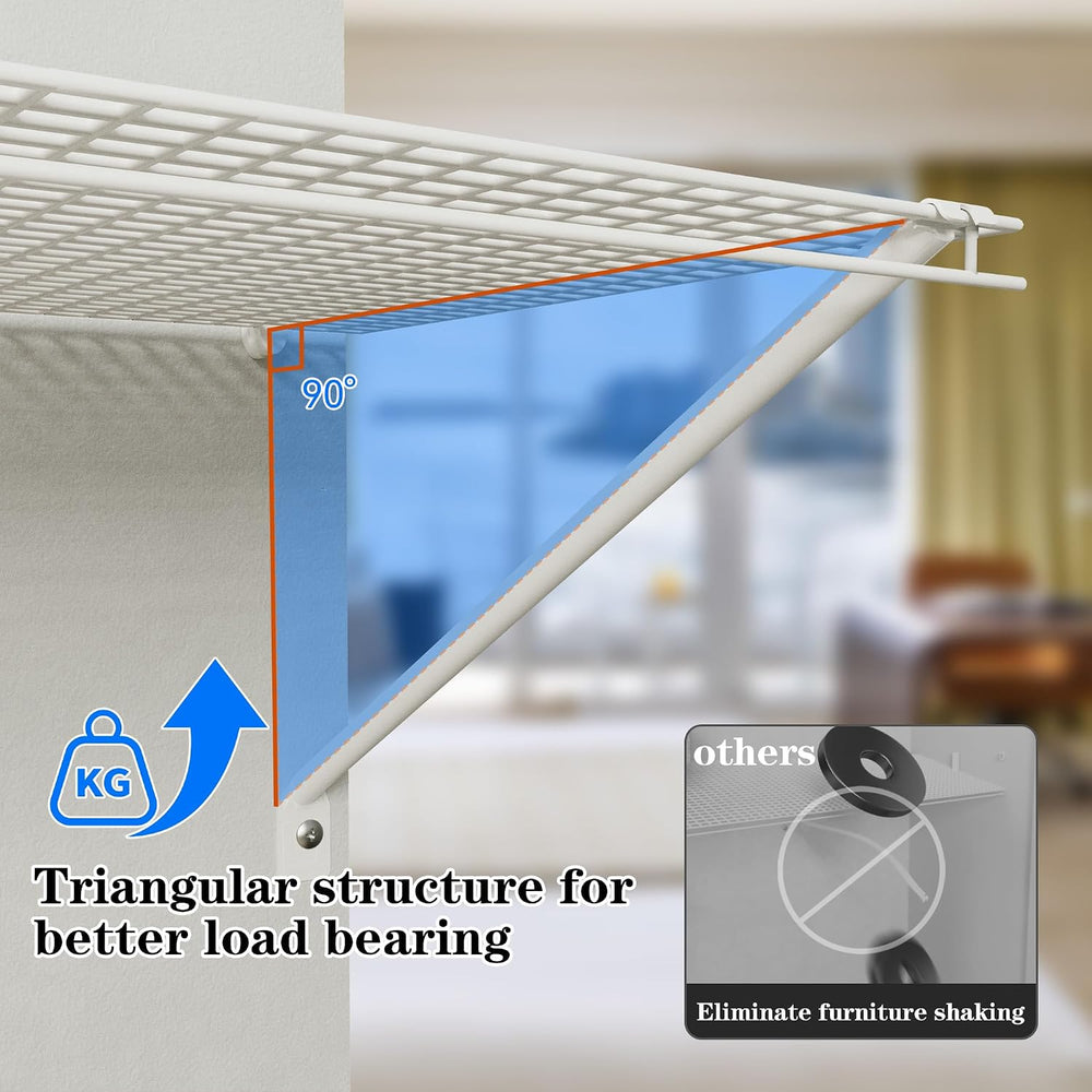 12pack Wire Shelving Support Bracket,Wire Shelf Support Bracket,Length of 18....