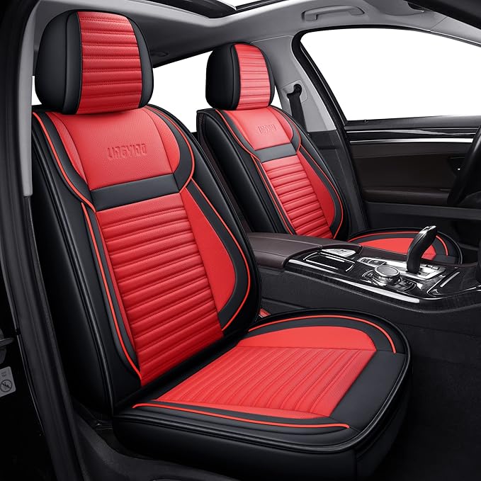 LINGVIDO Car Seat Covers, Breathable and Waterproof Faux Leather Automotive