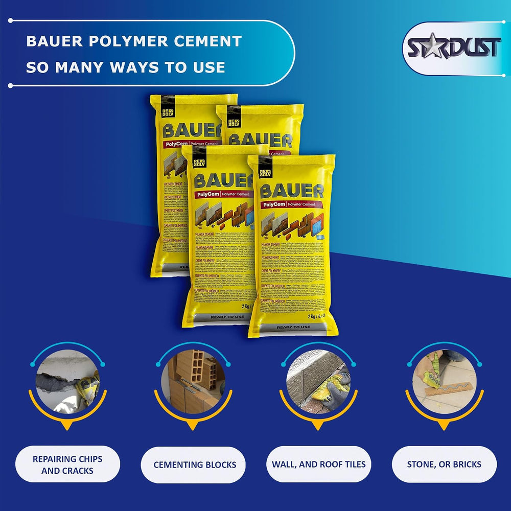 Bauer Instant Polymer Cement 4-Pack - Ready-to-Use Alternative to Mortar &amp...