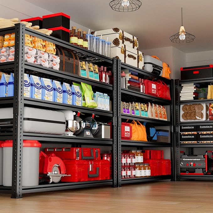 Storage Shelves, Garage Shelving Heavy Duty 2800 LBS Capacity, 5 Tier Utility
