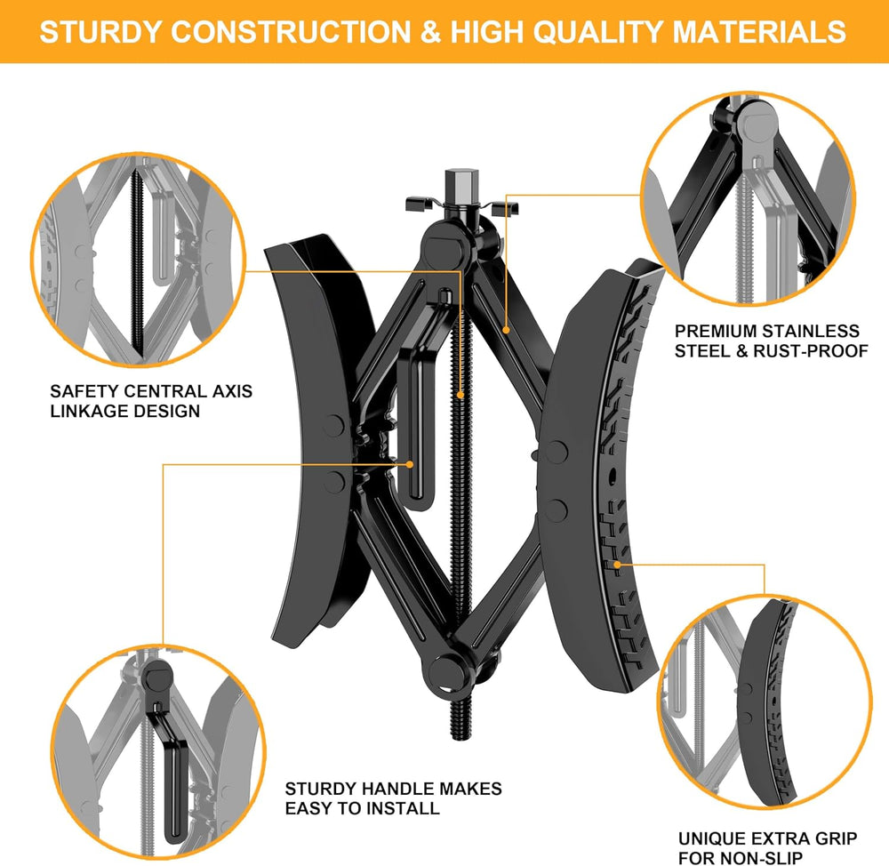Camper Wheel Chock Stabilizer 2 Sets, Heavy Duty X-Shaped Stabilizer