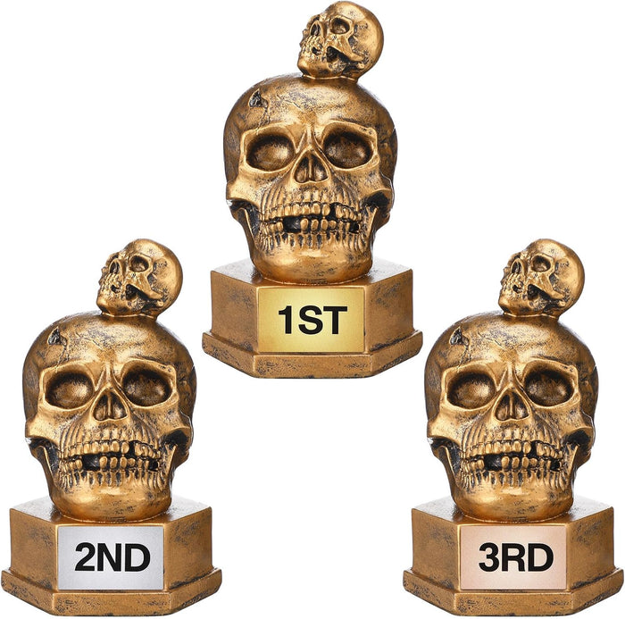 3 Pcs Halloween Trophy Best Costume Contest 1st 2rd 3nd Trophies Award