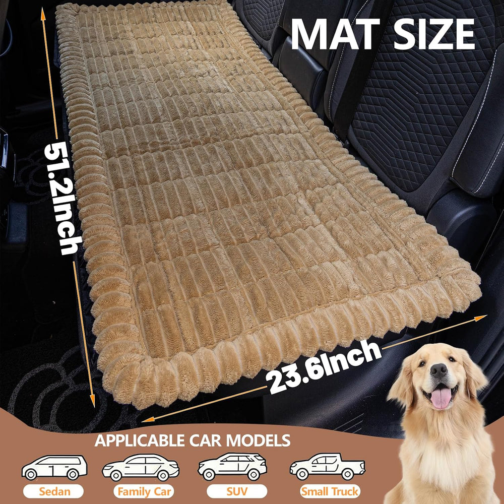 Dog Car Seat Waterproof Bed Cover Back Seat Brown 23.6”x51”