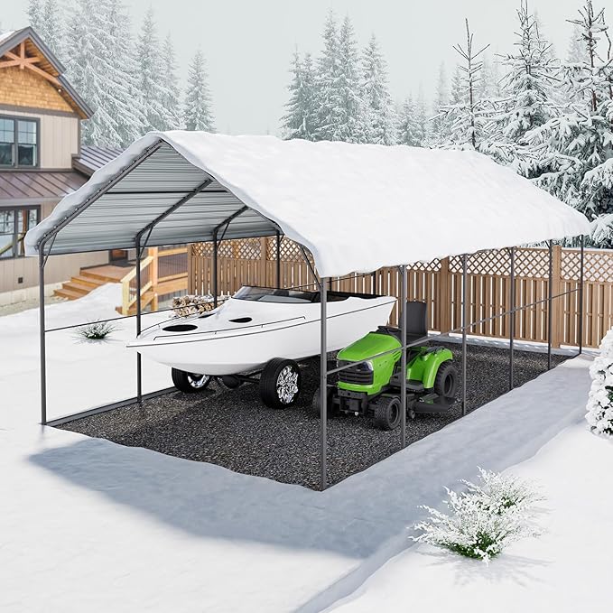 VEVOR Heavy Duty Metal Carport, Car Tent Garage Shade