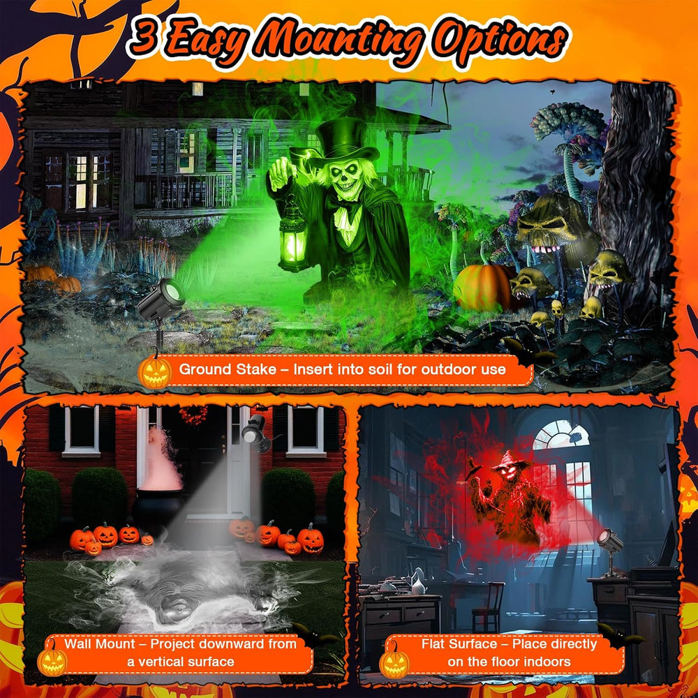 12 in 1 Halloween Ghost Projector Light Waterproof Outdoor Decor