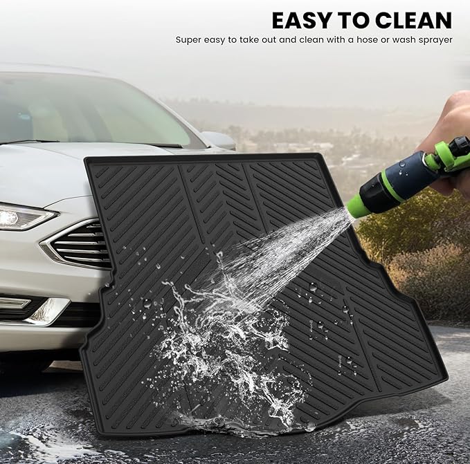 LASFIT Trunk Mat for Ford Fusion 2013-2020 All Weather TPE Mats Custom Fit