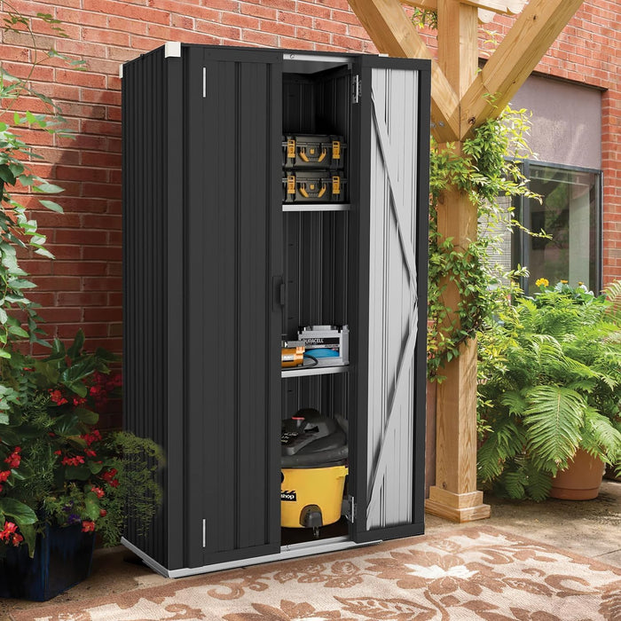 AECOJOY Outdoor Storage Cabinet Waterproof, 70" Vertical Tall with Base