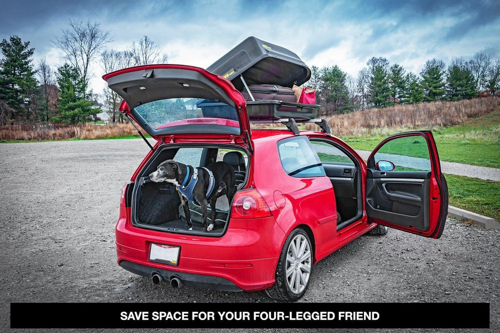 18 Cubic ft. Rooftop Cargo Carrier, Heavy-Duty Weatherproof Lockable Hard She...
