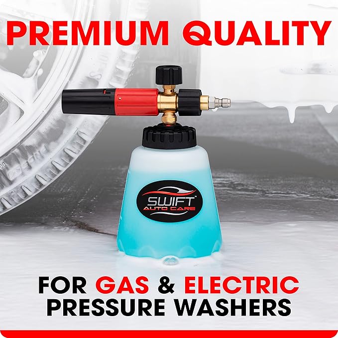 Swift Premium Foam Cannon for Pressure Washer – Heavy Duty Foam Sprayer for Car