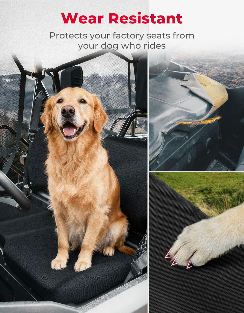KEMIMOTO UTV Seat Covers Compatible with 2014-2025 Pioneer 700 700-4, UV Scra...