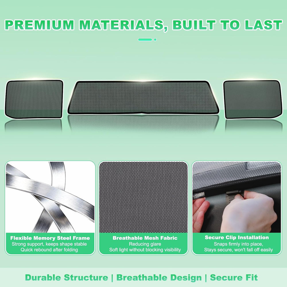 F150 Rear Window Shades 2015-2020, 3PCS Full Coverage Set | Custom Fit, Full ...