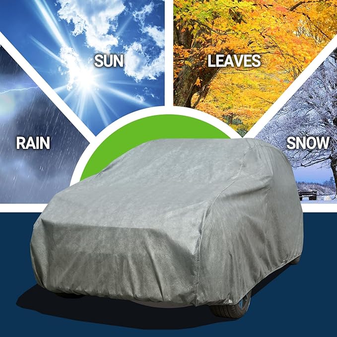 All Weather Waterproof SUV Car Cover, 7-Layer Non-Woven Cotton Car Covers