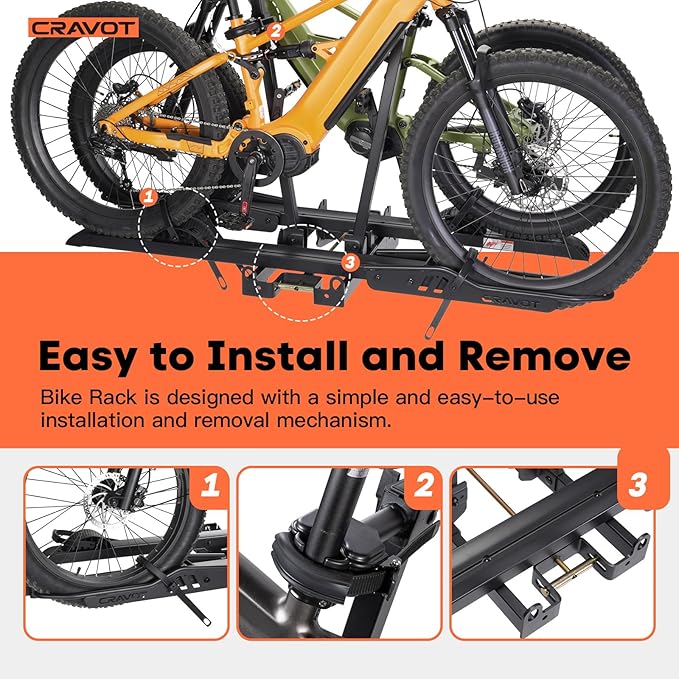 CyberRack S2 Ebike Rack, 300 lbs Capacity Foldable Bike Racks