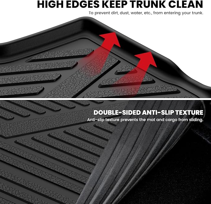 LASFIT Cargo Mat for Toyota Corolla Cross 2022-2025, Custom Fit All-Weather TPE
