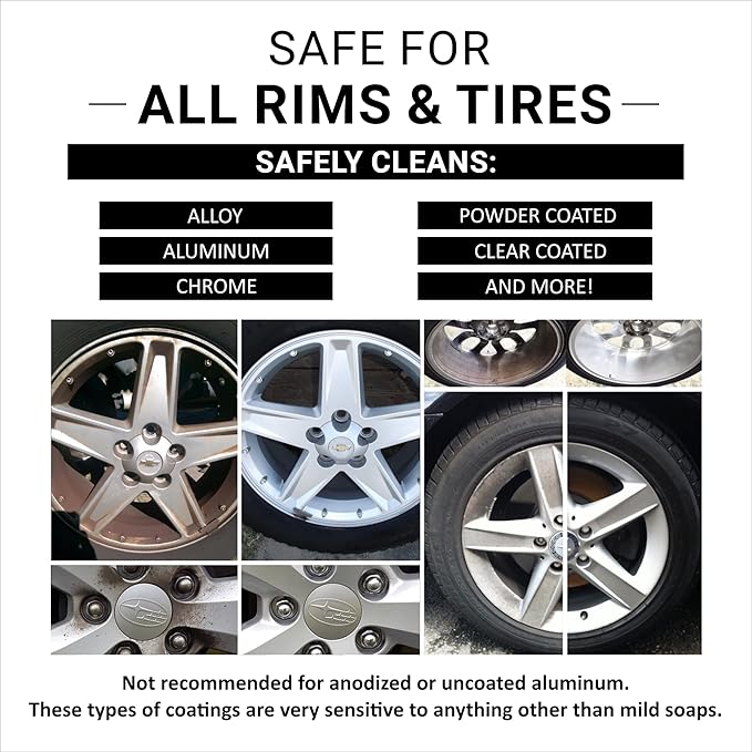 CAR GUYS Wheel Cleaner 1 Gallon Refill | Effective Rim and Tire Cleaner | Safe